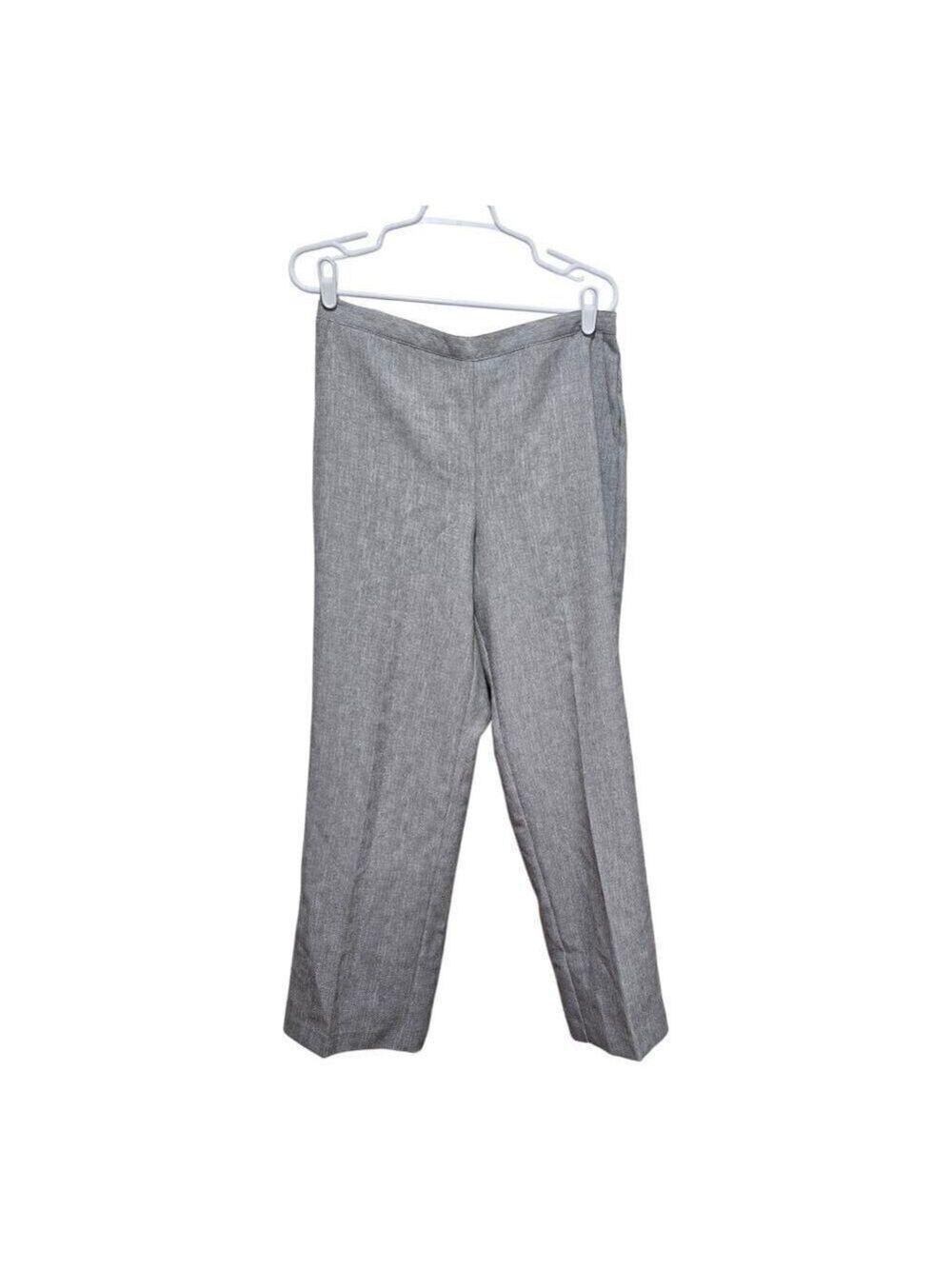 Alfred Dunner Pull On Gray Dress Pants Size 12